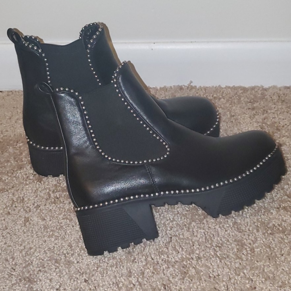 EGO Studded Combat Boots  sz 38